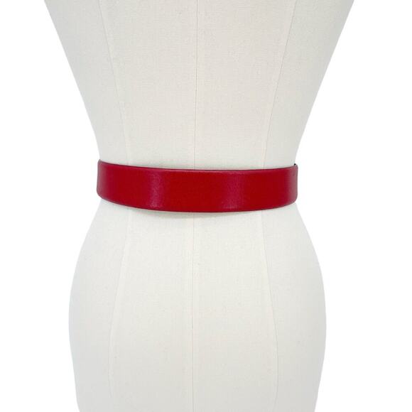 Jil SANDER Leather Belt with Leather Buckle in Red XS main image 5